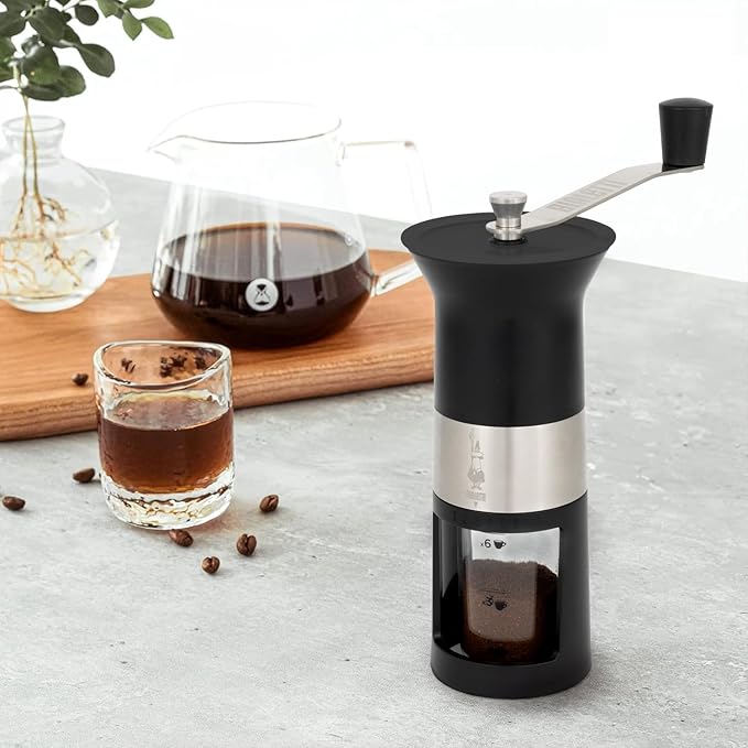 Bialetti MCPRO001 Manual Coffee Grinder, Alloy Steel, Black
