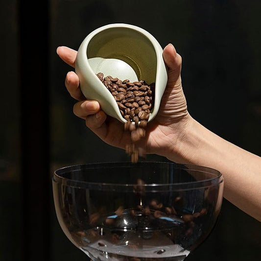 Loveramics 2-Pack Coffee Bean Dosing Cups by James Hoffmann, 30g-60g Capacity (Matte Light Green)