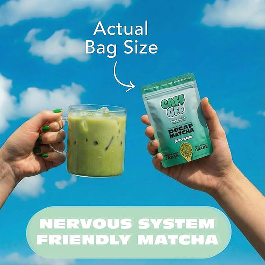 Decaf Mint Matcha Green Tea Powder From Japan – 1.06 oz / 30 g – With Mint Adaptogen- Ceremonial Grade & Sugar-Free – No Fillers or Milk Powders – Naturally Decaffeinated Without Chemicals – Tested for Heavy Metals – First Harvest, Shade-Grown & Caffei...