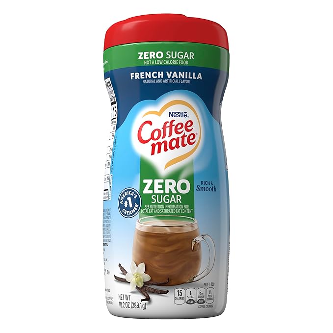 Coffee-mate French Vanilla, Sugar-Free Powdered Coffee Creamer, 10.2-Ounce Units (Pack of 6)
