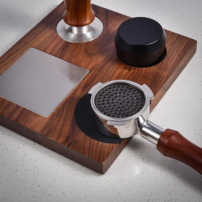 Espresso Puck Screen, SANTOW 51mm Portafilter Shower Screen Puck Mesh - Thickness 1.5mm, 304 Stainless Steel with Titanium PVD Coating, Dual Layer Filter