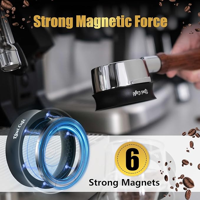 Lipei Cafe 54mm Espresso Dosing Funnel, Magnetic Coffee Dosing Ring, Compatible with 54mm Espresso Portafilter