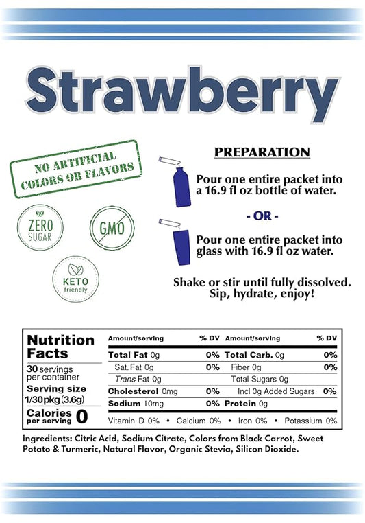 Drink Mix - 2GO (All NATURAL Strawberry)