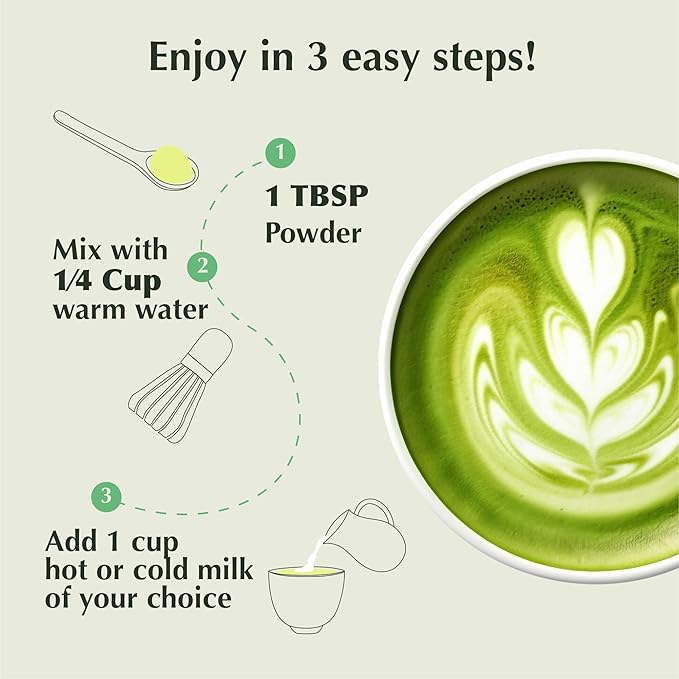 Encha Matcha Latte Powder Sweetened - Lightly Sweet Matcha Powder - First Harvest - Premium Japanese Matcha - 150g / 5.3oz