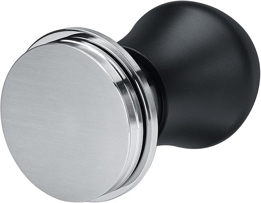 Normcore 45.5mm Coffee Tamper V4.1 Mini, Spring-Loaded Espresso Tamper with Click Feedback, Flat Base with Silicone Stand for Flair Pro, Pro 2, Black