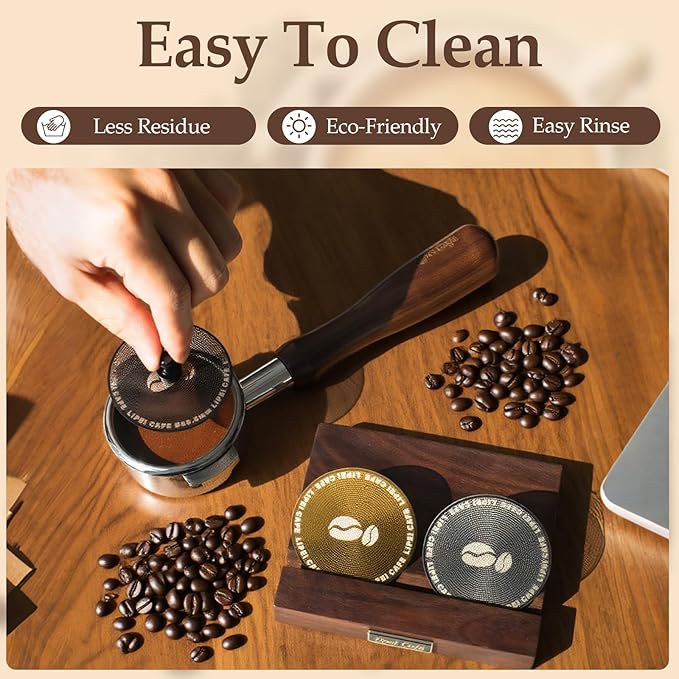 3 packs 53.5mm Espresso Puck Screen - 0.2mm Espresso Puck Screen, Stainless Steel Reusable Coffee Filter, Compatible with Espresso Machine 54mm Portafilter Basket (53.5mm)