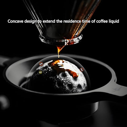 Pour Over Coffee Dripper Stand with 2 Pcs Cooling Ball, Adjustable Aluminum Alloy Coffee Maker Holder for Coffee Connoisseurs Lovers (2 pcs Cooling Ball)