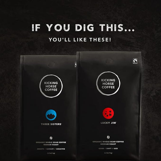 Kicking Horse Coffee Smart Ass, Medium Roast, Whole Bean, 1 Kg (Pack of 6) - Certified Organic, Fairtrade, Kosher