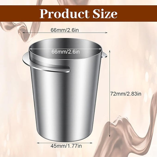 Coffee Dosing Cup 58mm Stainless Steel Espresso Dosing Cup Espresso Machine Accessories Compatible with 58mm Portafilter