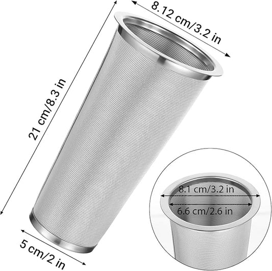 3 Pack Cold Brew Coffee Filter for 64oz Wide Mouth Mason Jar, 304 Stainless Steel Filter Ultra Fine Mesh Strainer, Reusable for Iced Coffee, Tea, Fruit Drinks