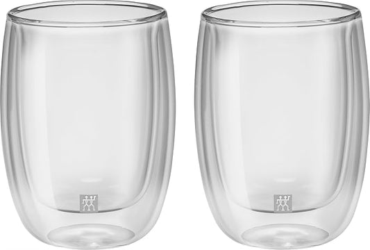 ZWILLING Sorrent 39500-076 Sorrento Double Wall Glass Coffee 6.8 fl oz (200 ml), Set of 2 Pieces, Tumbler, Heat Resistant, Cold Insulation, Double Wall Construction, Coffee Cup, Microwave Safe