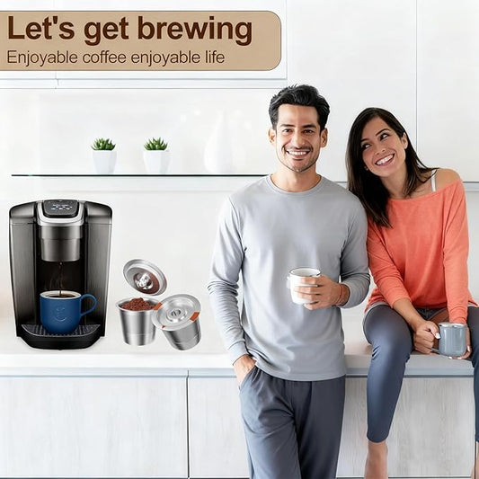 Reusable K Cups Coffee Pods for Keurig: Full Stainless Steel Refillable K Cups Coffee Filter Compatible 1.0 and 2.0 Coffee Makers-brewers (1Pack)