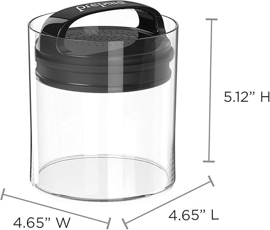 Prepara Evak Fresh Saver Plastic Food Storage, Medium/Short, Black