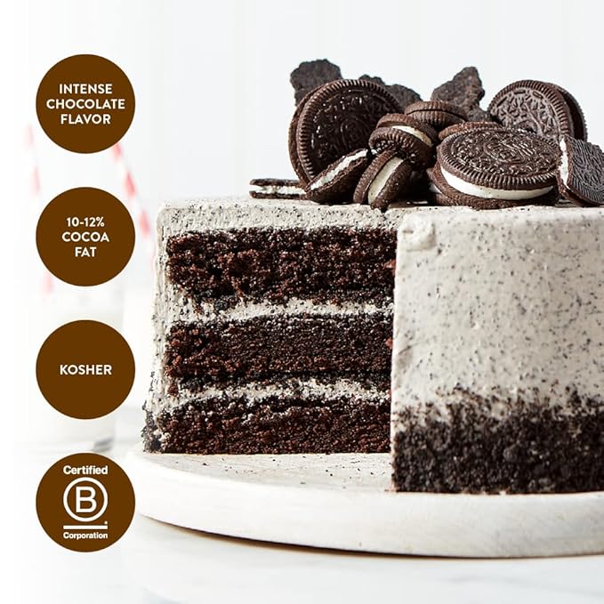 King Arthur Black Cocoa: Dutch Processed Cocoa Powder for Baking - Intense Dark Chocolate Flavor, Unsweetened, Perfect for Cakes, Cookies & Frosting - 14 oz Resealable Bag