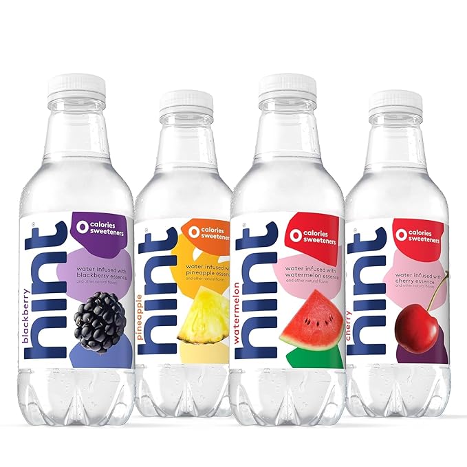 Hint Fruit-Infused Bottled Water, Best Sellers Variety Pack - Sugar Free Flavored Water with Zero Calories, Natural Fruit Essences, and No Artificial Sweeteners - 16 Fl Oz (Pack of 24)