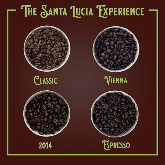 Santa Lucia Coffee Café Crema Espresso Roast Coffee - Specialty Volcanic Nicaraguan Espresso Roast - Farm-Direct, Low-Acid - Dense Golden Crema - 91-Point, Small-Batch - Ground FINE - 16oz (Pack of 1)