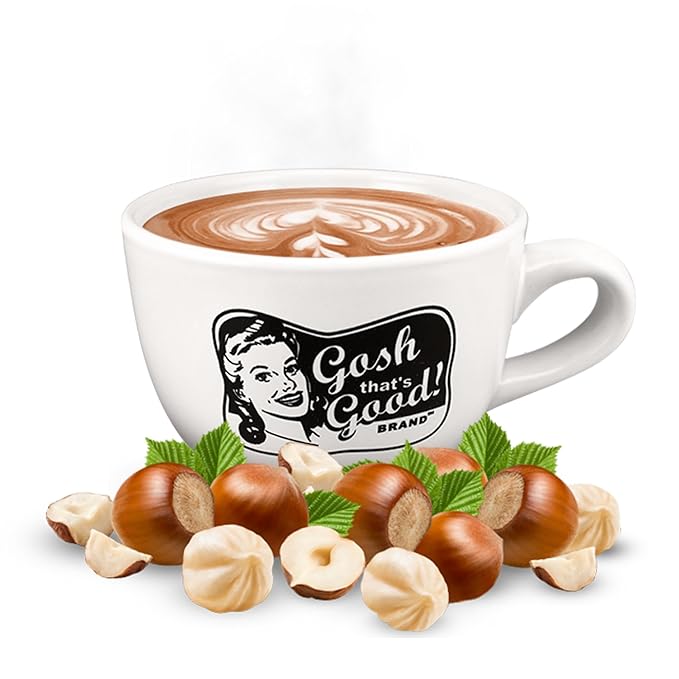 Gosh That’s Good! Sugar-Free Creamy Hazelnut Latte Mix 2 lb – Roasted Hazelnut Flavor Powder for Lattes, Iced Coffees, Frappes, Blended Beverages – Low-Calorie, Lactose-Free, Barista-Quality Drink Mix