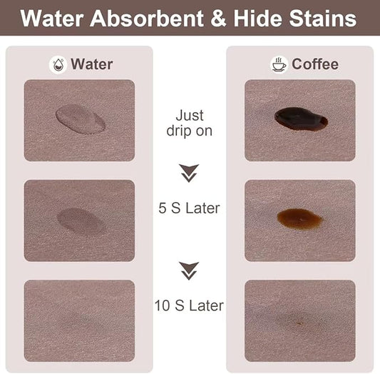 Absorbent Coffee Mat, Fashion Dish Drying Mat for Kitchen Counter Coffee Bar Accessories Espresso Machine Dish Rack 12" x 20" Brown