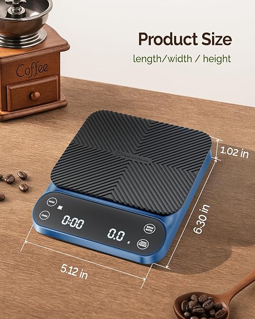 Maestri House S3 Coffee Scale, 0.1 g Precision, Ratio & Flow Rate Display