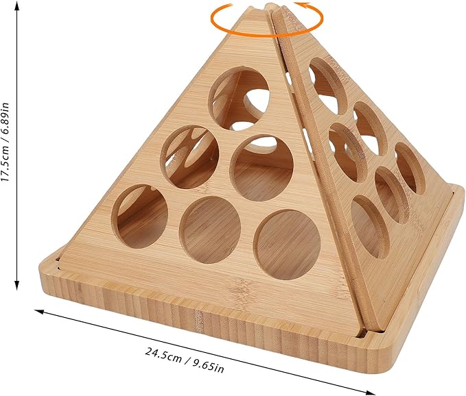 Sanpyl Coffee Pod Holder, Countertop Wood Coffee Capsule Organizer Storage Rack for 24 Pods