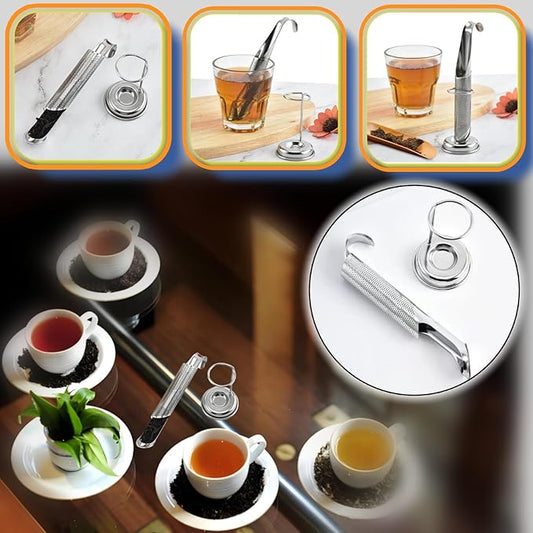 2 Sets Upgraded Version Tea Strainer, Tea Diffusers For Loose Tea,It Is Also Equipped With A Base And A Brush For Easy Placement,Tea Infuser For Loose Leaf Tea Applicable To Office, Home, Travel