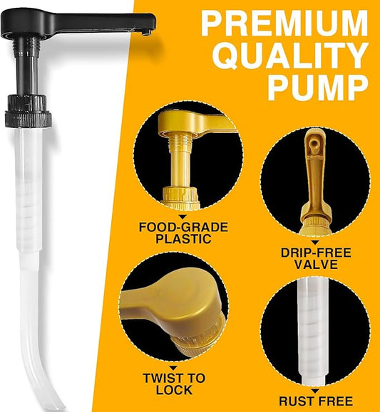 DupakSYS 2Pcs Black Sauce Pump Dispenser for 64 oz Chocolate Pumpkin Caramel Sauce Bottles, Reusable Large 15CC Syrup Pump Dispenser for Vanilla Mocha Sauces