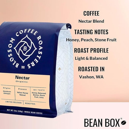 Nectar Blend - Roasted by Blossom Coffee Roasters - Freshly Ground Coffee - 5 Pound Bag