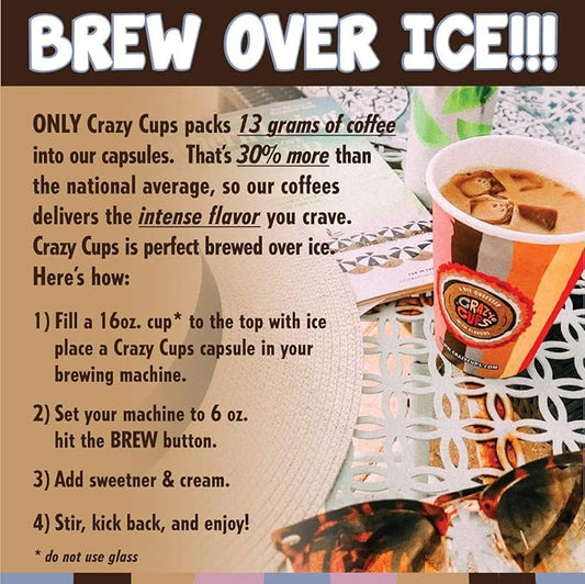 Crazy Cups Flavored Coffee for Keurig K-Cup Machines, Peanut Butter & Jelly Sandwich, Hot or Iced Drinks, 22 Single Serve, Recyclable Pods(Pack of 1)