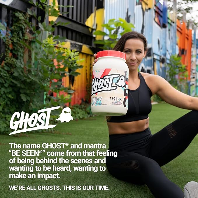 GHOST Whey Protein Powder, Fruity Cereal Milk - 2LB, 25G of Protein - Whey Protein Blend - Post Workout Fitness & Nutrition Shakes, Smoothies, Baking & Cooking - Soy & Gluten-Free