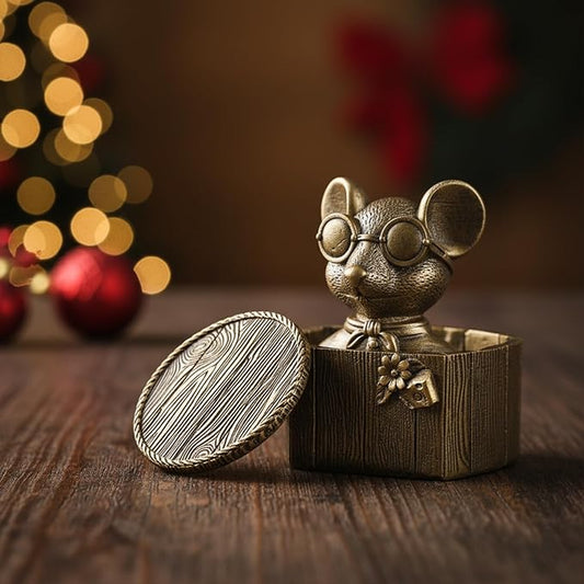 Cabin Coasters Set 6 Full Size Non-Slip Bar Coasters, Indoor Christmas Decorations, Man Cave Gifts for Men, Rustic Handmade Decor for The Home (Rat)