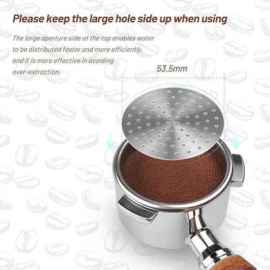 Puck Screen 54mm for Breville, 0.8mm Espresso Puck Screen for Portafilter, Stainless Steel 54mm Puck Screen with Acrylic Storage Box, Espresso Screen for Breville Barista Pro Accessories