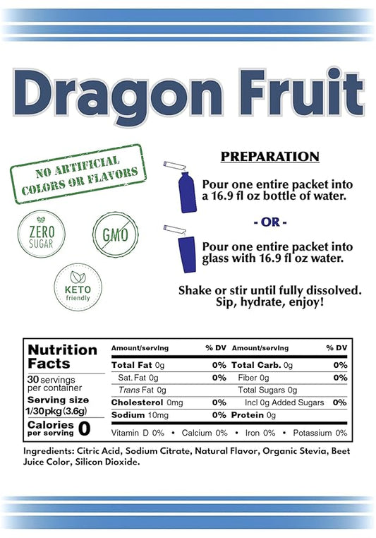 Drink Mix - 2GO (All NATURAL Dragon Fruit)