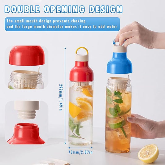 OneNine BPA Free Water Bottle, 27oz/800ml Fruit Infuser Water Bottles, Cold Brew Coffee Maker Tea Bottle with Infuser, Leakproof Portable Large Cold Brew Bottle for Travel Outdoor, Gyms, Offices(Red)