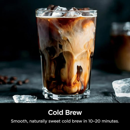 Ninja DualBrew Grounds & Pods Hot & Iced Coffee Maker with Rapid Cold Brew and Thermal Flavor Extraction Duo, 60 oz Removable Reservoir, XL Single-Serve Platform, Adjustable Warming Plate 9 Brew Sizes