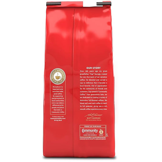 Community Coffee Cafe Special Half-Caff, Medium Dark Roast Ground Coffee, 12 Ounce (Pack of 1)