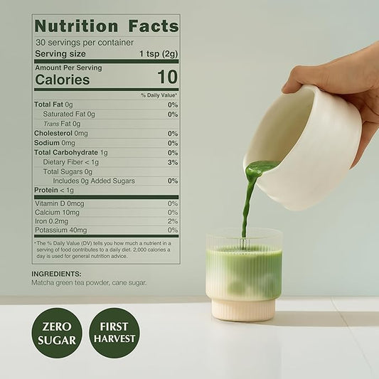 Encha Matcha Latte Powder - Reishi Mushroom Matcha Powder - First Harvest - Premium Japanese Macha - 60g / 2.12oz