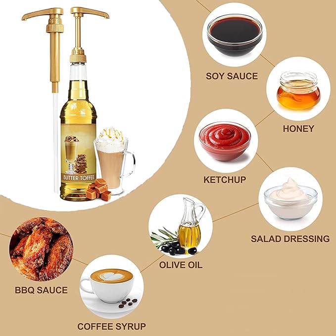 AOSWTLIF 12PCS Syrup Pump Suitable for 750ml Bottles,Coffee Syrup Dispenser Pump,Flavor Syrup Pump (12)