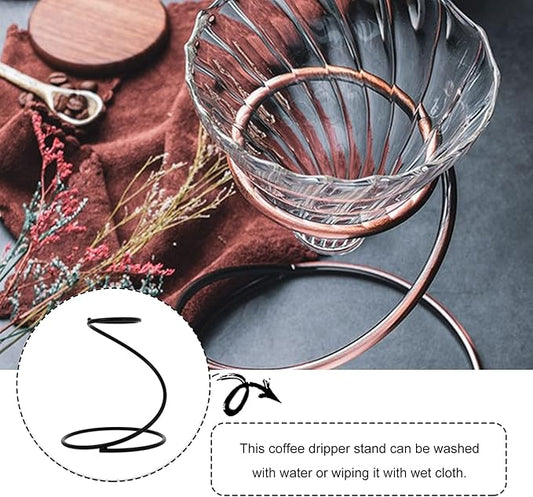 Coffee Stand Stainless Steel Wire Coffee Dripper Holder Filter Cone Cup Support Station for Office Home Camping Lovers Black