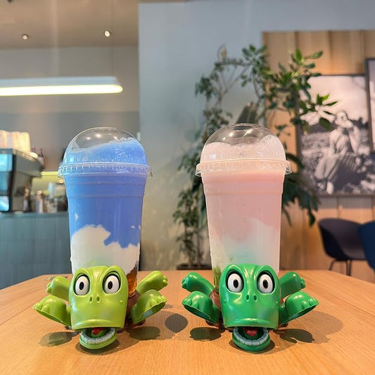 XYG® Turtle Coaster, Turtle Cup Holder with Funny Expression, 2 PCs Cup Holder with Liftable Limbs, Expressive Face for Turtles, Sea Tortoise Lover Gag Gifts Home Table Car Decor(2pc Light Green)