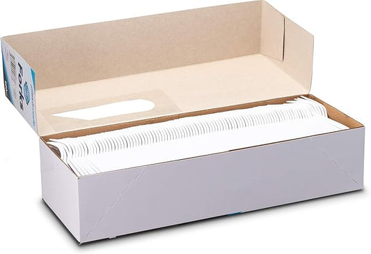 500 Count Extra Heavy duty Plastic Forks, Disposable White Fork, Heavyweight Bulk Cutlery for Dinner, Events, Catering, Parties & Takeout