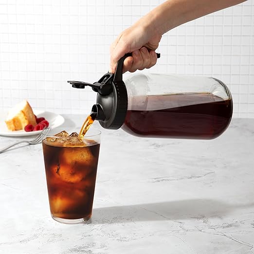 Primula Mason Jar Cold Brew Coffee Maker – 2-Quart Glass Pitcher with Stainless Filter