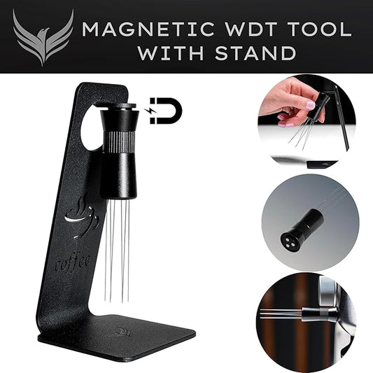 WDT Tool Espresso Stirrer Distrubution Tool Adjustable Coffee Needle Distributor 0.25mm & 0.4mm / Premium Espresso Machine Accessories for Puck Prep (Model A)