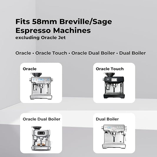 Stainless Steel Precision Kit Compatible with Double Boiler Breville, Sage. IMS Precision Screen, Shower Holder, Silicone Gasket. Fits Oracle, Oracle Touch, Double Boiler. Doesn't fit JET models