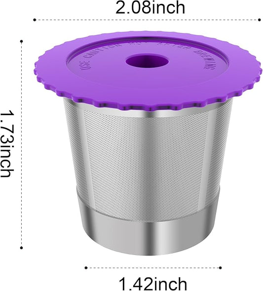Haetyly Reusable K Cups, Stianless Steel Coffee Pods with 20 Count paper Filters Compatible with Keurig 2.0 and 1.0 Coffee Makers