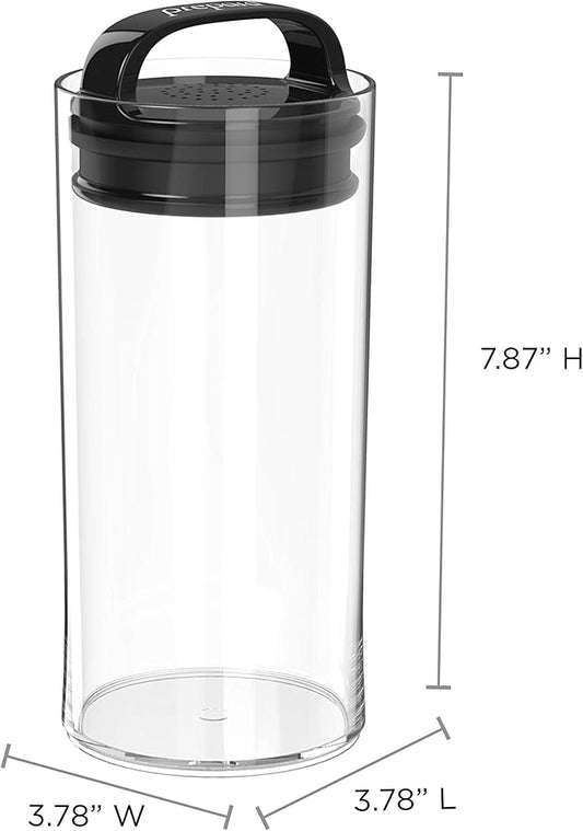 Prepara Evak Fresh Saver Plastic Food Storage, Small/Tall, Black