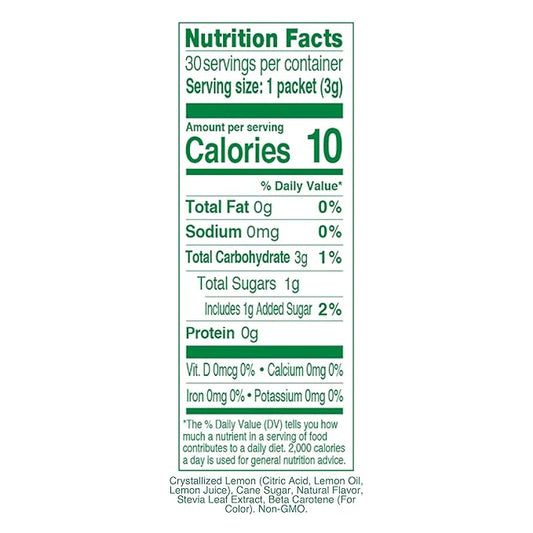 True Citrus True Lemon Strawberry Lemonade Water Enhancer Drink Mix, Low Calorie Drink for Water, Powdered & Flavors, Individual Drink Packets with Stevia, (30 Count) (Pack of 2)