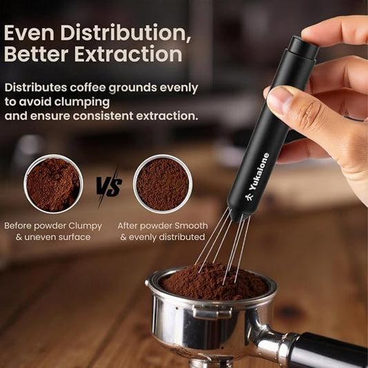 WDT Espresso Tool – Retractable Needle Coffee Stirrer with Aerospace Aluminum Body – Espresso Distribution Tool for Baristas and Home Brewers
