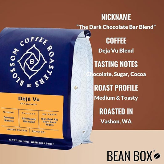 Deja Vu Blend - Roasted by Blossom Coffee Roasters - Freshly Ground Coffee - 2 Pound Bag