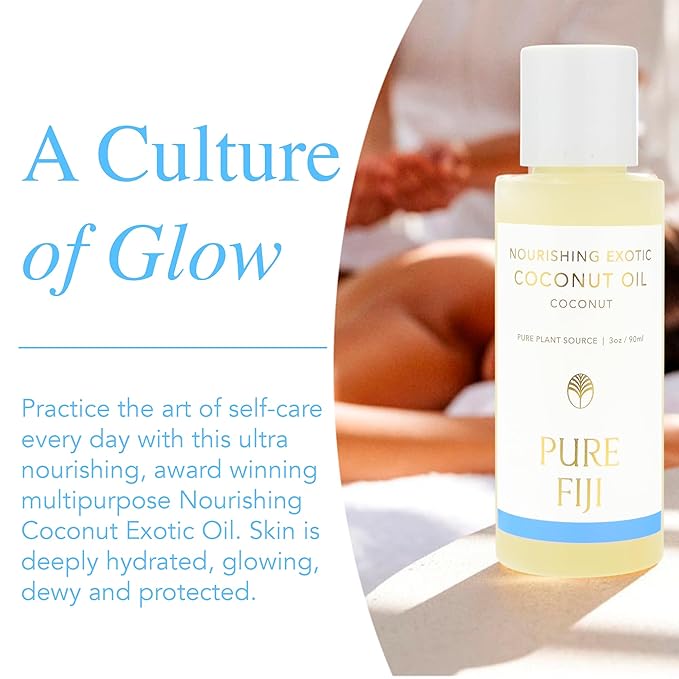 PURE FIJI Travel Size Nourishing Exotic Coconut Oil, Coconut (3oz/90ml)