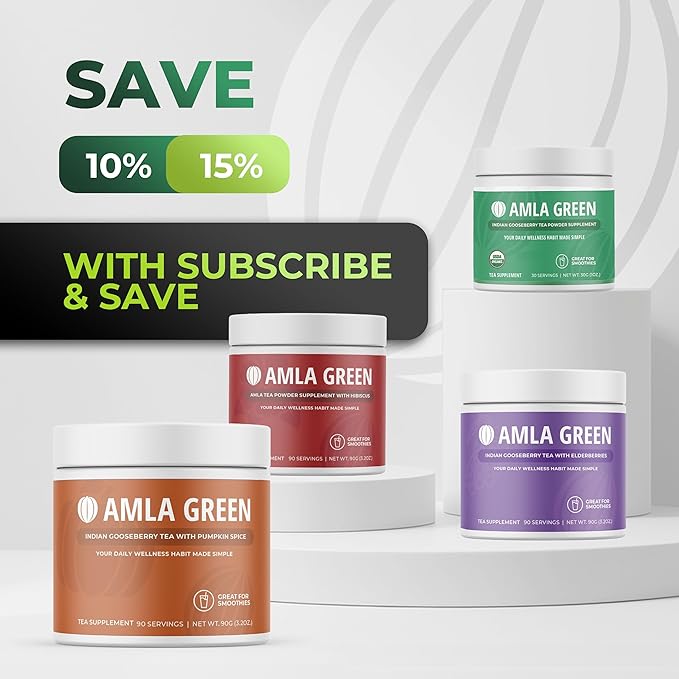 Amla Powder Superfood Supplement with Pumpkin Spice, 20x Ultra Concentrated Amla, Made with Cinnamon, Ginger, Nutmeg, Cloves, Allspice, Cardamom, Indian Gooseberries, Pumpkin Spice, 30 Servings